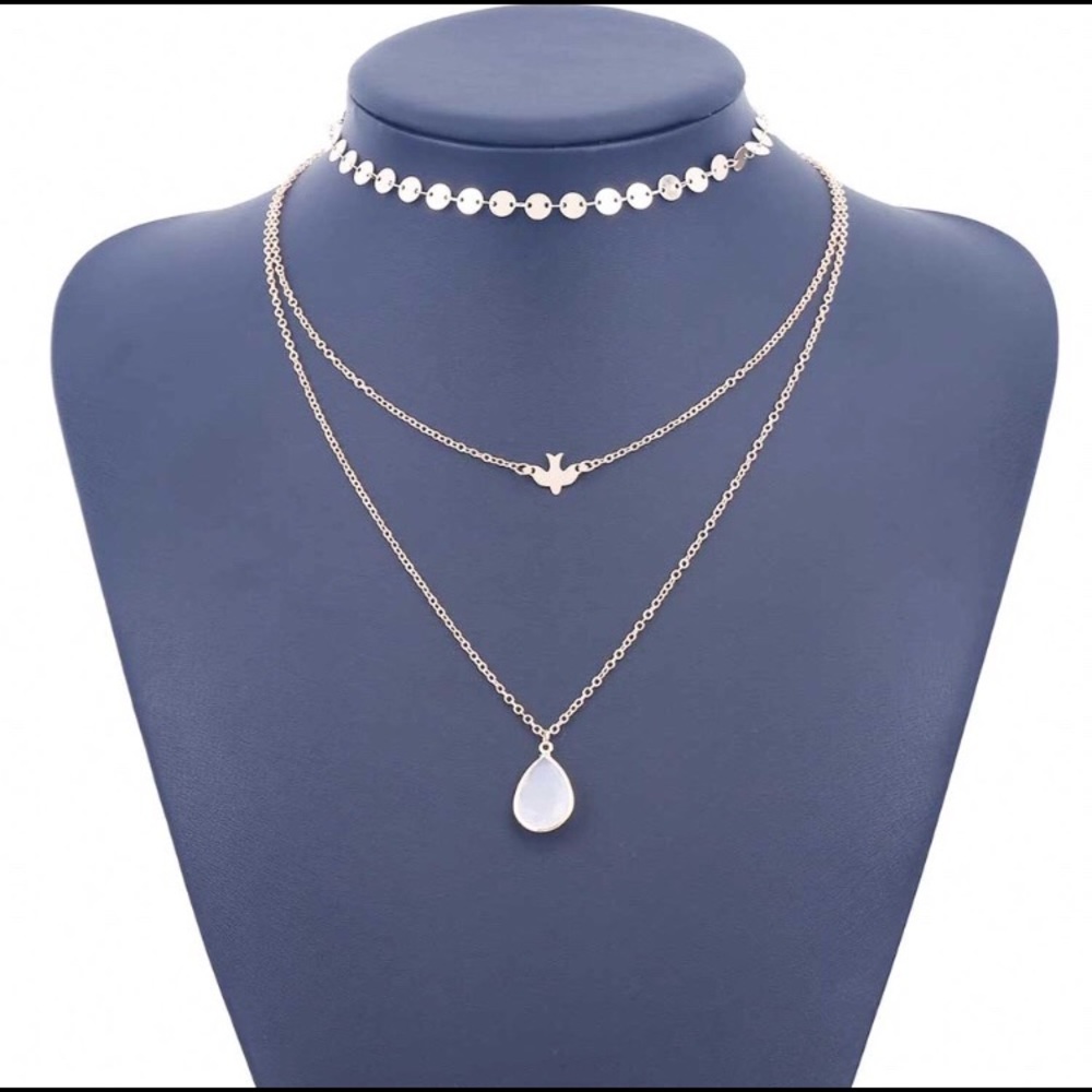 Gold Dainty 18KGP Delicate Layer Choker Necklace - Picture 2 of 7